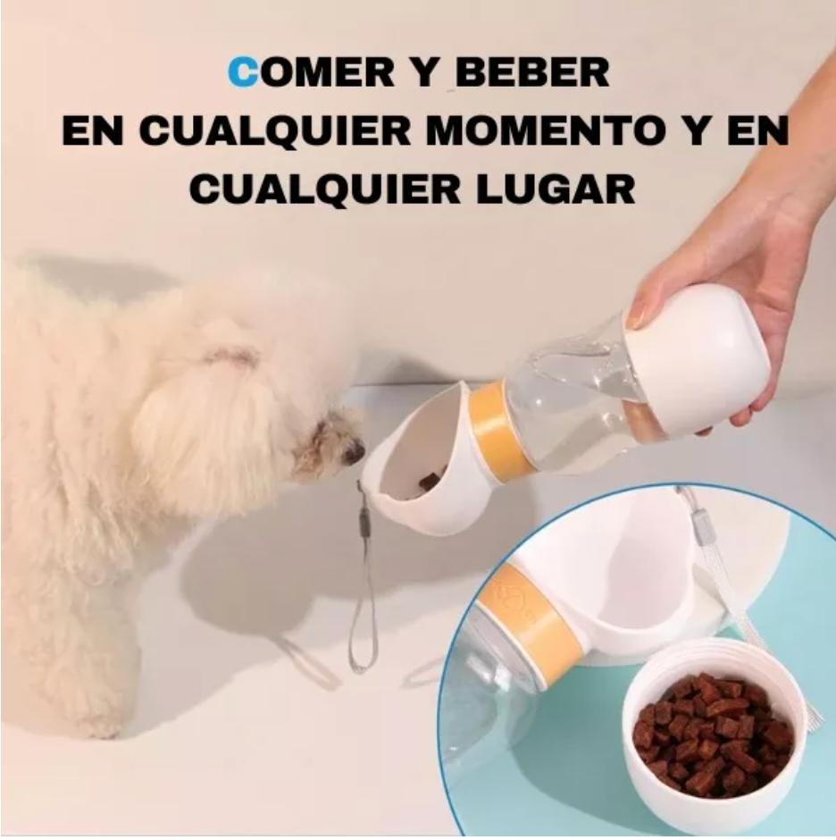 COMEDERO BEBEDERO MASCOTAS PORTATIL