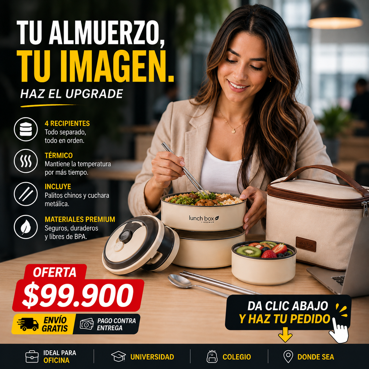 OFERTA!! LONCHERA TERMICA 4 EN 1