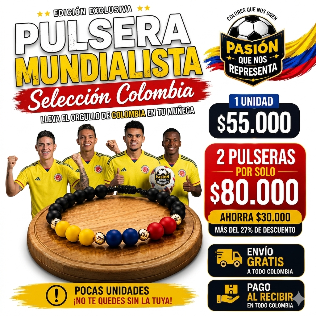 Pulsera Colombia Mundial 2026