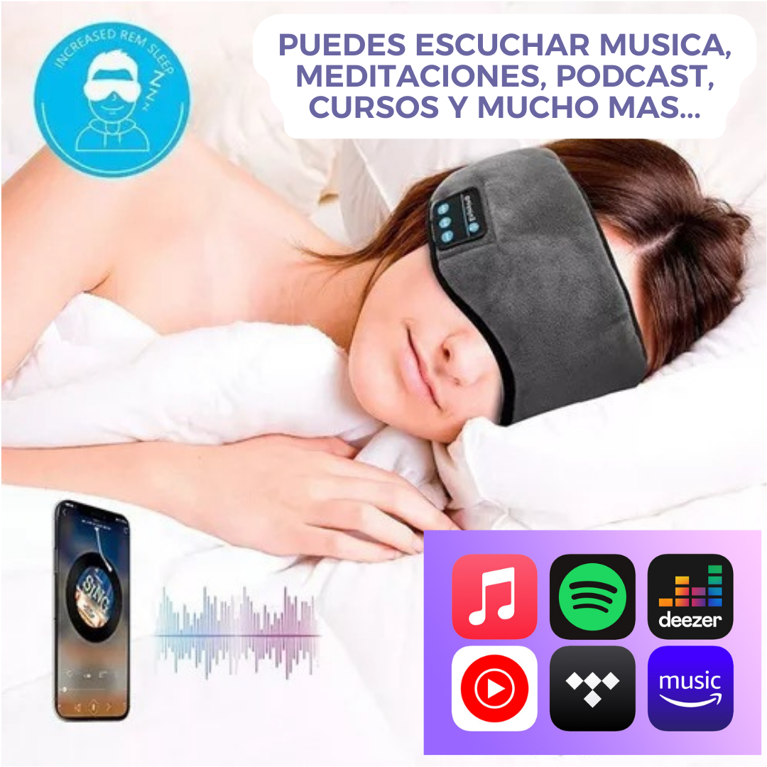 ANTIFAZ CON AURICULARES BLUETOOTH PARA PODER DORMIR.