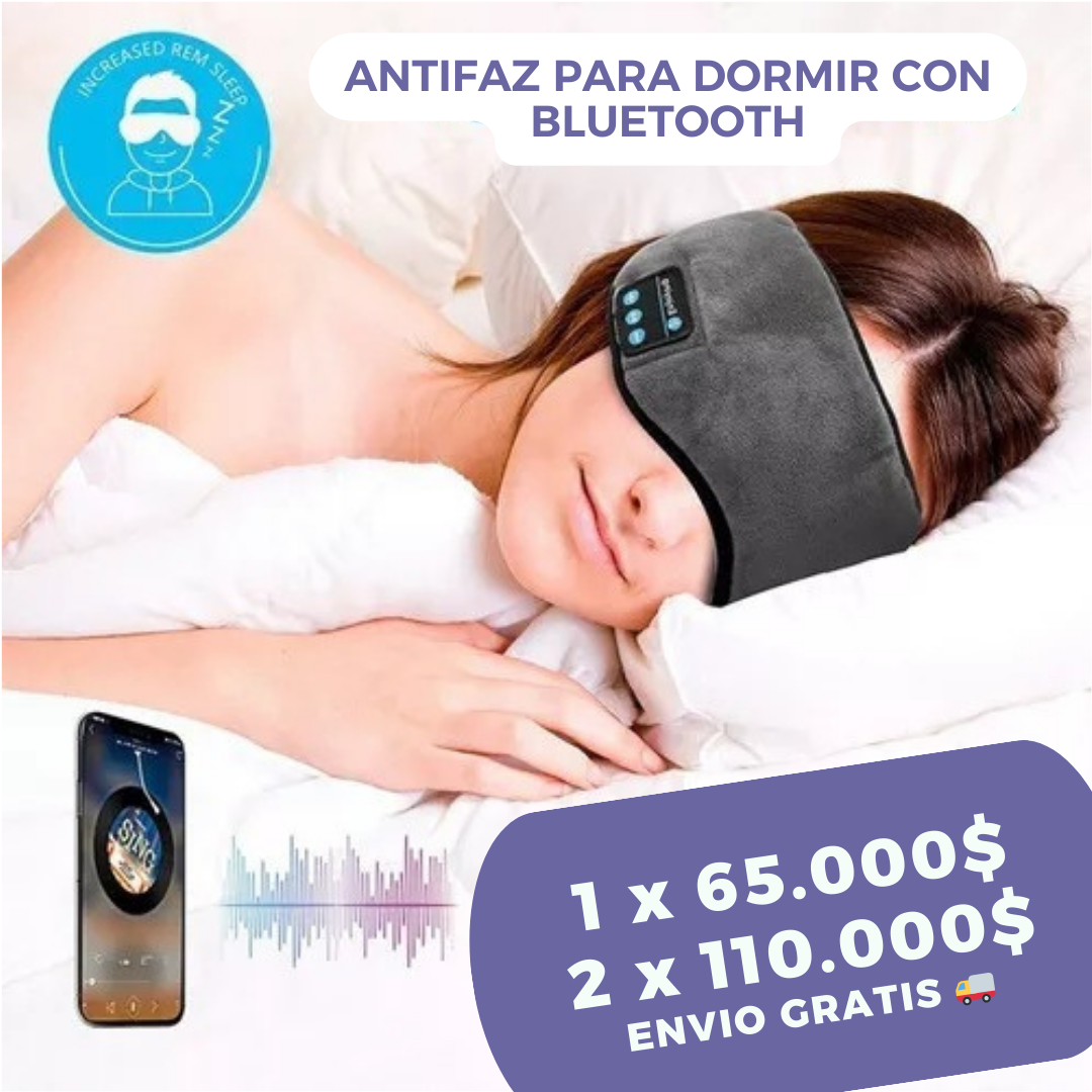 ANTIFAZ CON AURICULARES BLUETOOTH PARA PODER DORMIR.