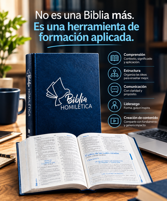 ¡OFERTA ESPECIAL! Biblia Homilética RV1960, Letra Grande + 2 Becas 100% Gratuitas para 21 Talleres