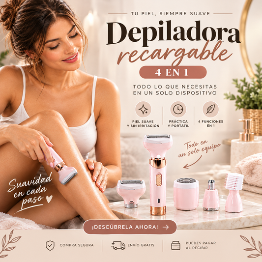💗 Depiladora 4 en 1: ¡Tu Rutina de Belleza Más Práctica!