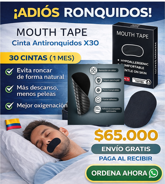 CINTA ANTIRONQUIDOS – DUERME EN SILENCIO DESDE LA PRIMERA NOCHE