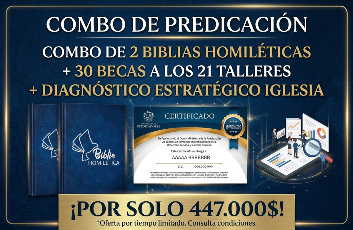 2 Biblias Homiléticas + GRATIS 30 becas de formación con certificación