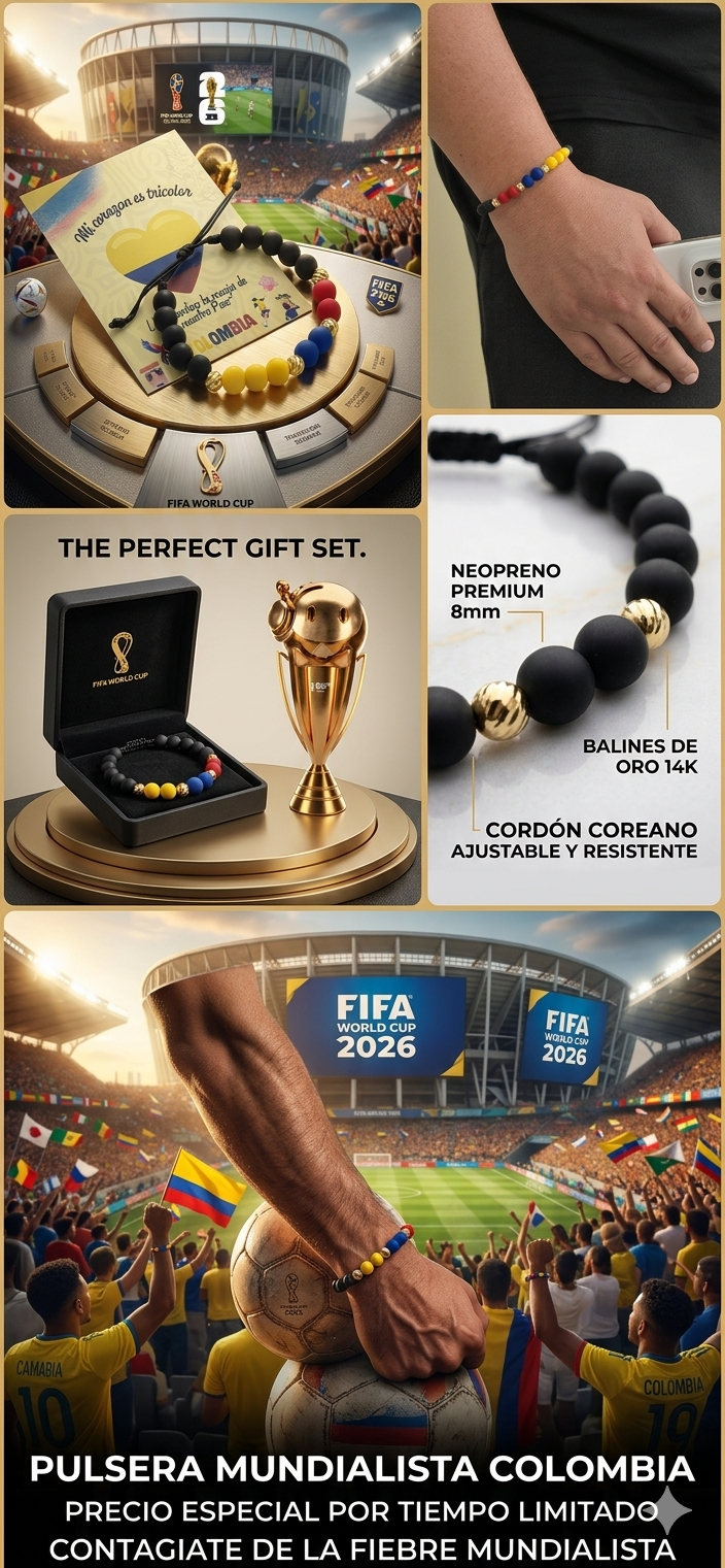 Pulsera Colombia Mundial 2026