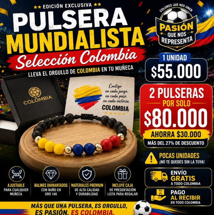 Pulsera Colombia Mundial 2026